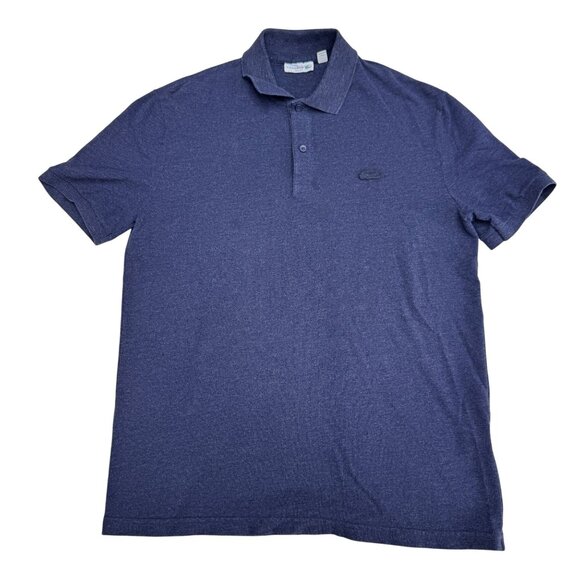 Lacoste Mens Slim Fit SS Polo Shirts Logo Navy Blue, Size L - Picture 1 of 6